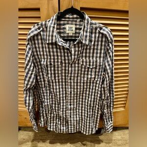 Paper Denim & Cloth Plaid Button-Down Shirt - Blue, Black & White